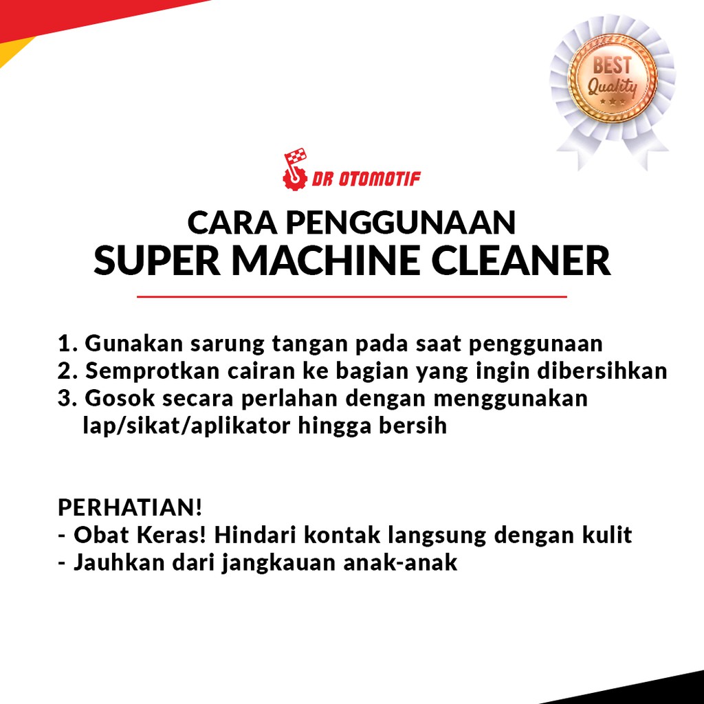 DR SUPER MACHINE CLEANER  Pembersih Mesin Kendaraan Kap Mesin Blok Mesin Dr Otomotif 250 ml