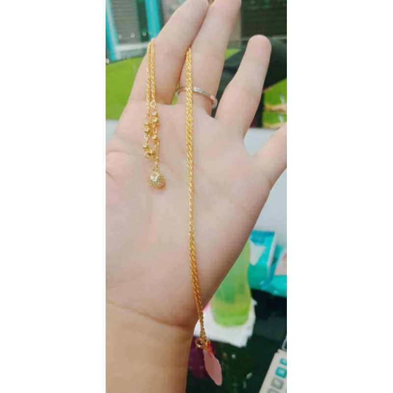 kalung+liontin dewasa emas muda kadar rendah berat 5,5gram