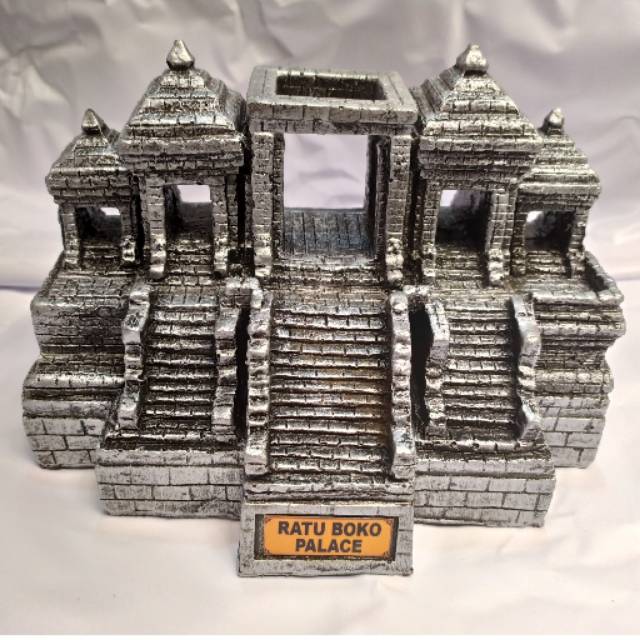 (BISA COD) PAJANGAN DEKORASI CANDI RATU BOKO INDONESIA 17x12x11 cm BAHAN FIBERGLASS - DEKORASI