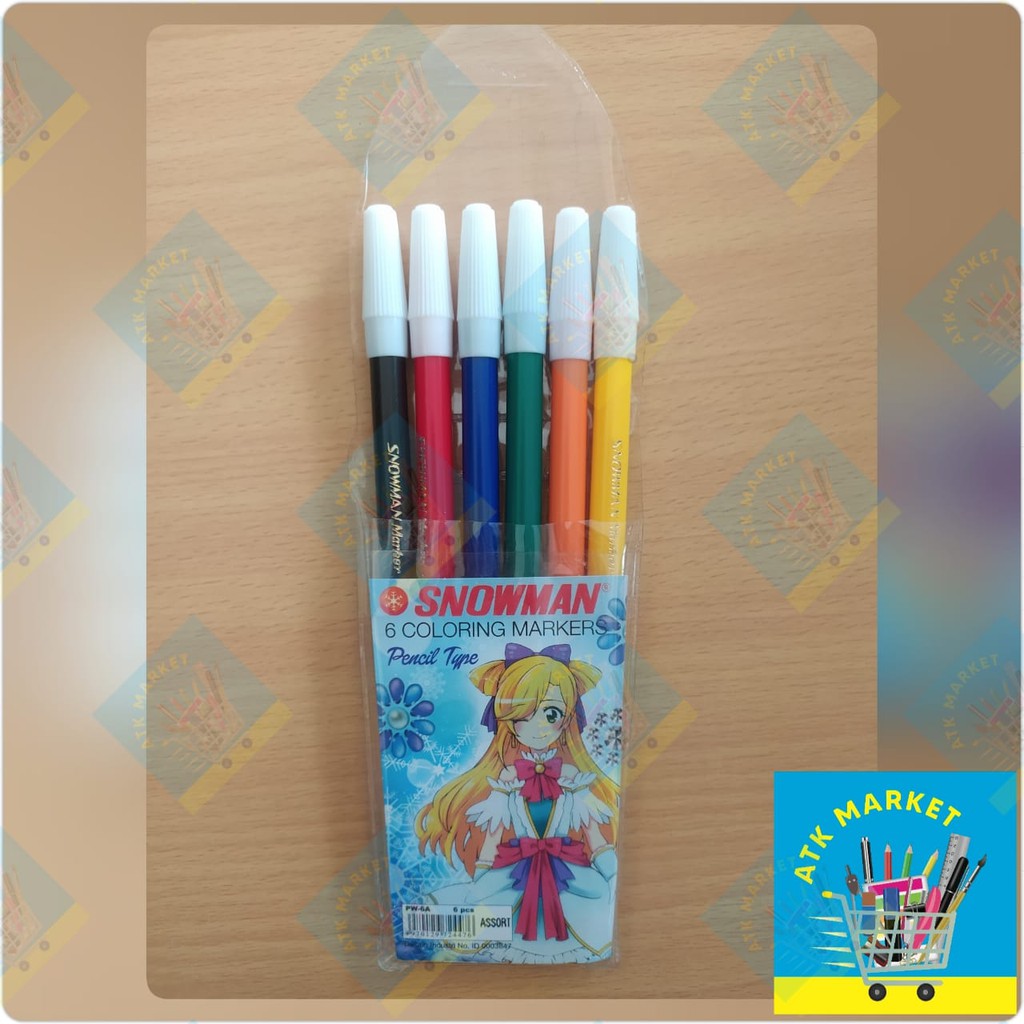 

Spidol Marker SNOWMAN 6 Warna PW-6A