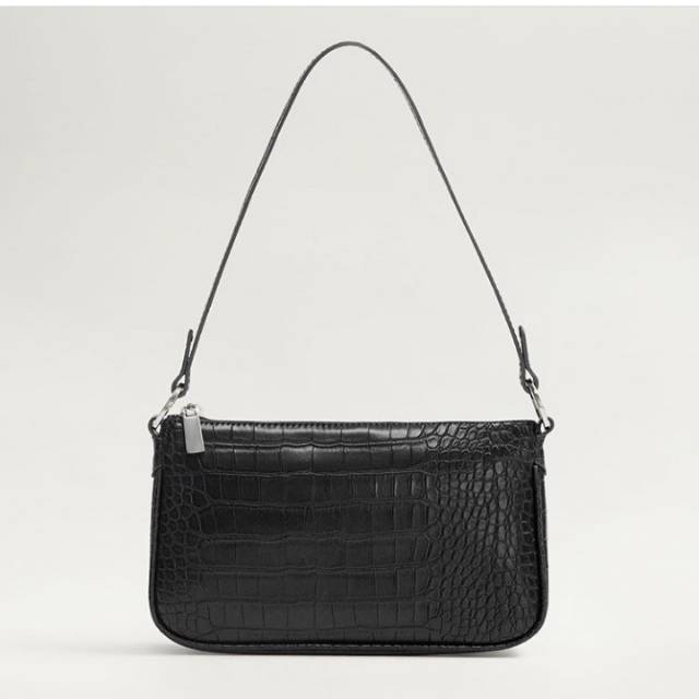 Mng croc effect baguette bag