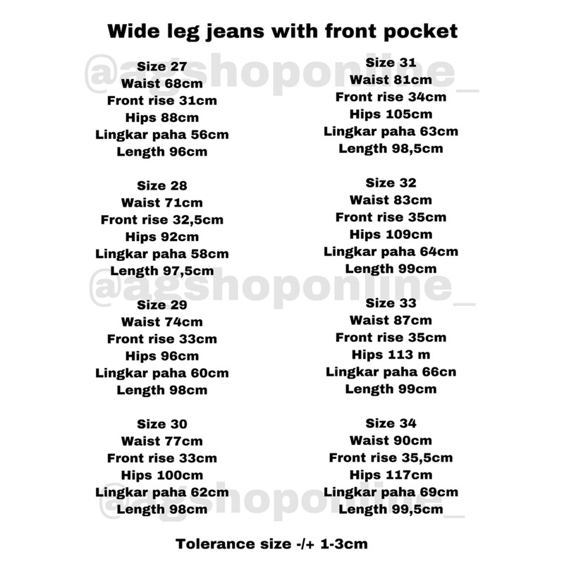 Wide Leg Jeans with front pocket (05)