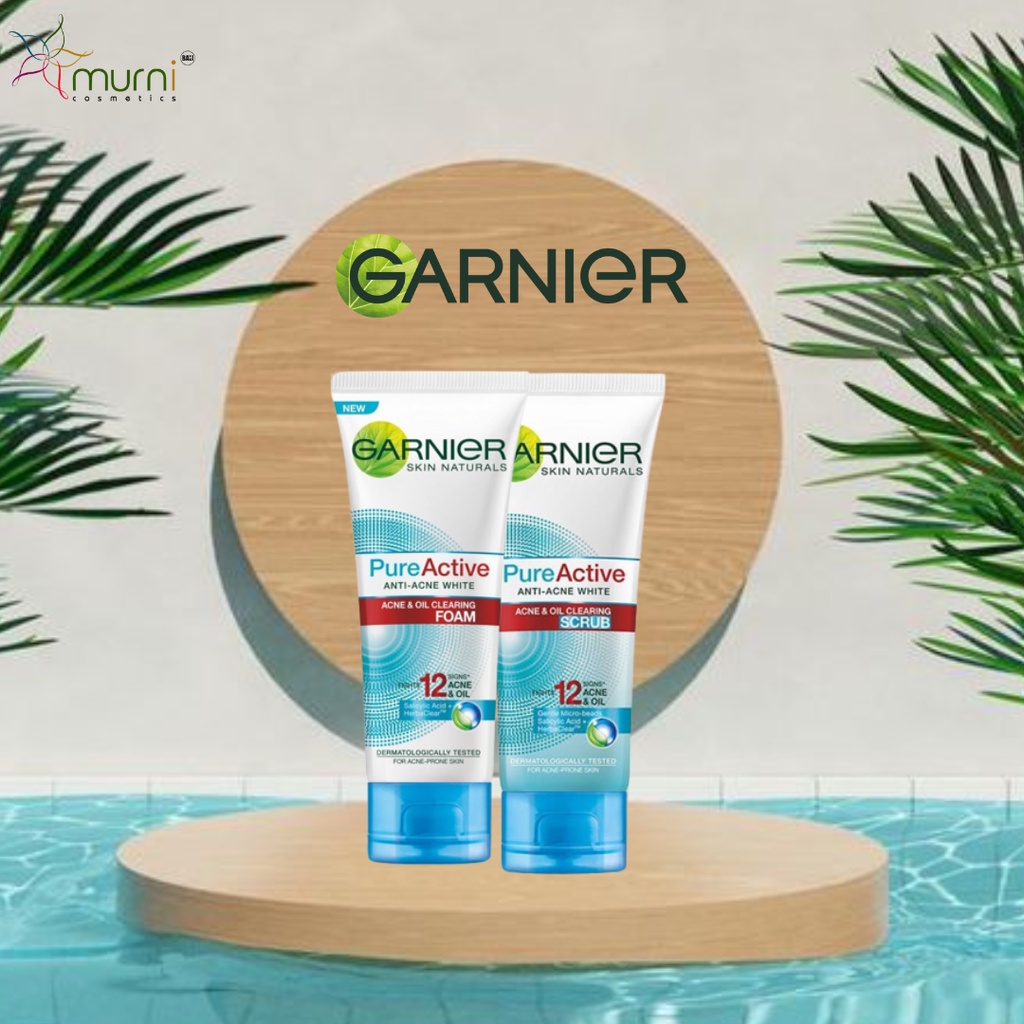 GARNIER PURE ACTIVE ANTI ACNE FOAM, SCRUB 100ML