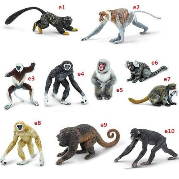 ♥️BISA COD♥️ Mainan Binatang Karet Miniatur Monyet Kera Gorilla Gorila Lemur OBRAL Kode 46