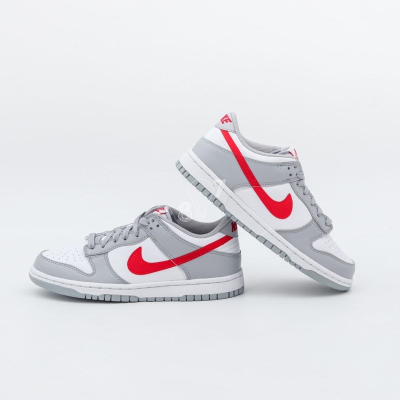 Dunk Low White Grey Red