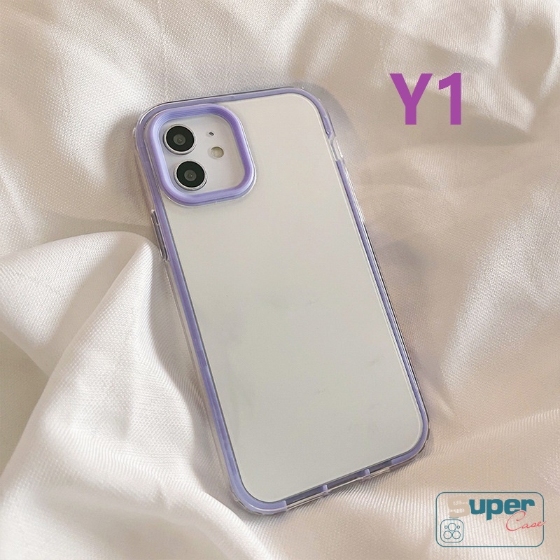 Case Warna Permen Oppo A17 A57 A95 A74 A15 A77s A16 A77 A55 A16K A16E A96 A16s A76 A54 A7 A12 A1k A52 A72 A92 A5s A3s A9 A5 A15s A35 Reno 5F 3-in-1 Simple Shockproof Cover