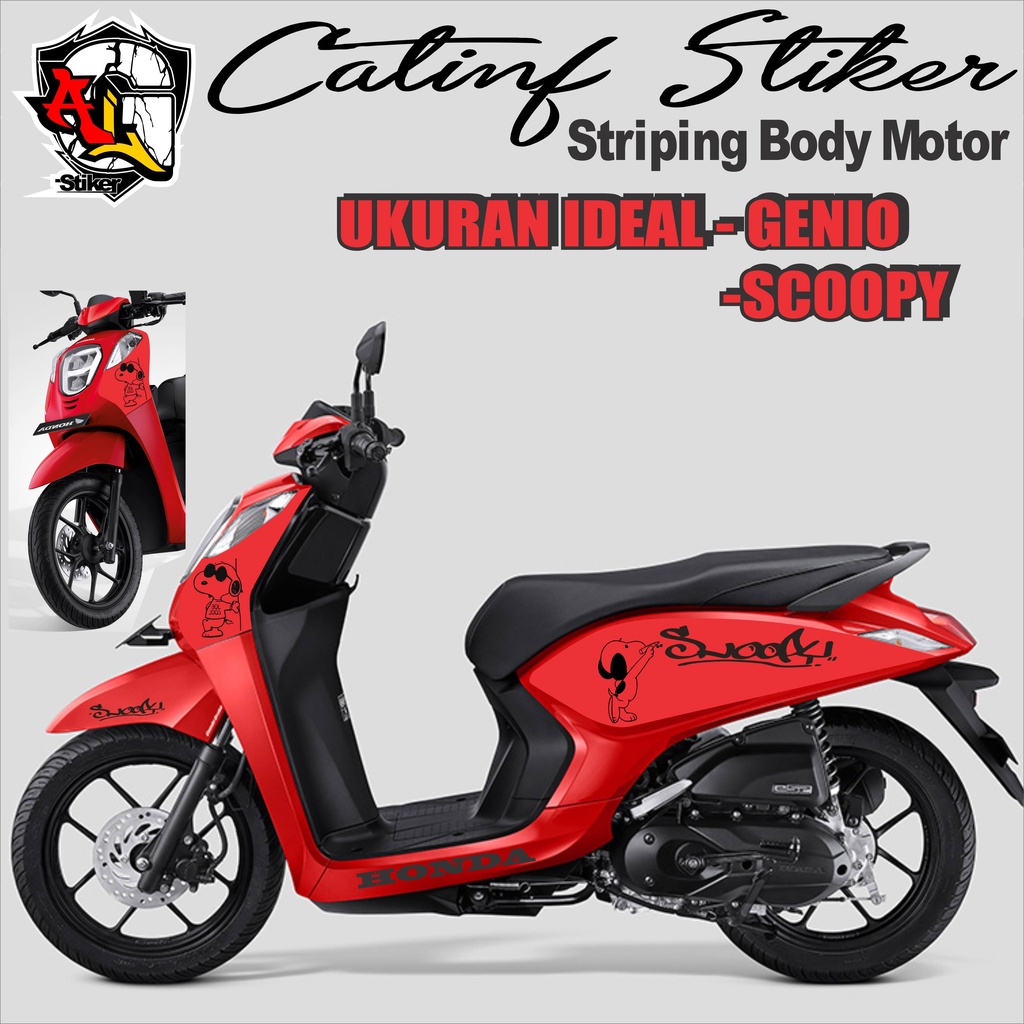 STIKER SNOOPY/SC.018/STIKER/STICKER/CATING/CUTTING/STRIPING SCOOPY/STRIPING GENIO/STRIPING BODY/CATI