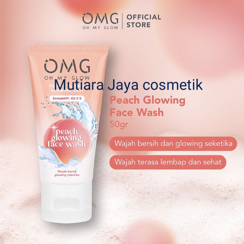 OMG peach glowing face wash B3+C+E 50ml