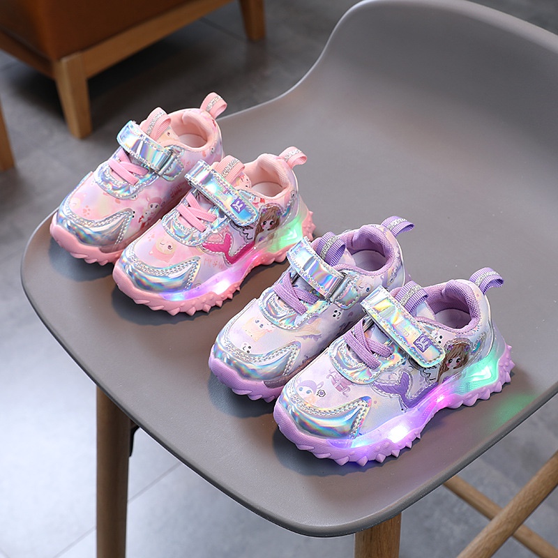 Sepatu Led Anak Perempuan Cute Mermaid