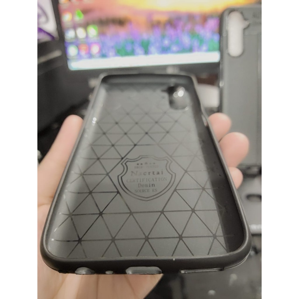 AutoFokus Realme 6 Pro 6.6 inchi Leather Soft Case Realme 6 Pro AUTOFOCUS Motif Kulit Jeruk