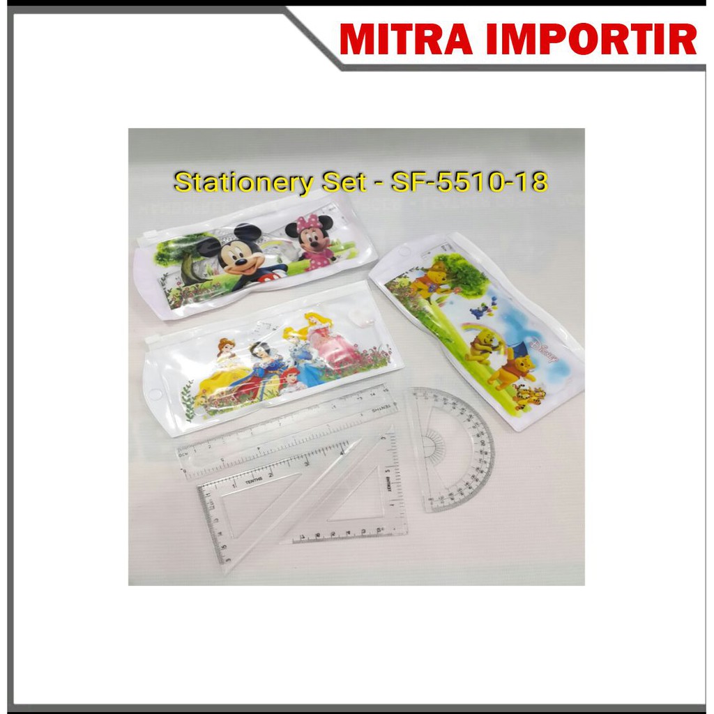 

Stationary Set/Alat tulis anak/Pengaris Set 4 in 1 SF 5510-18 Promo