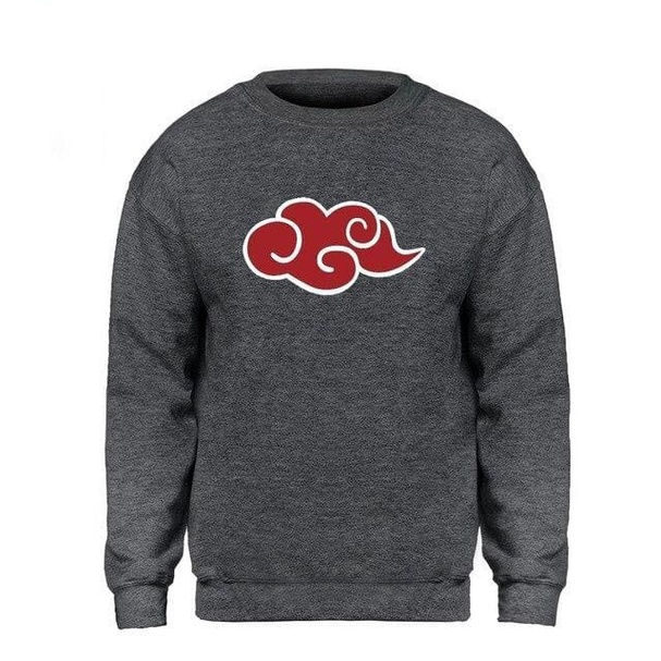 Sweater Crewneck AKATSUKI Anime NARUTO Jumper Pria Wanita Bahan Fleece Size S M L XL XXL XXXL