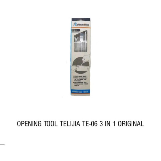 TELIJIA TE-06 Opening Tool 3 in 1 Bahan Besi Alat Pembuka HP Laptop