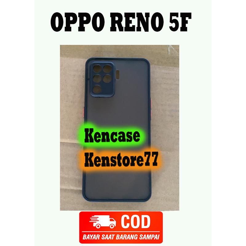 Case Oppo Reno 5F Matte Colour - Hard Case Oppo Reno 5F Shockproof Transparent Matte Casing