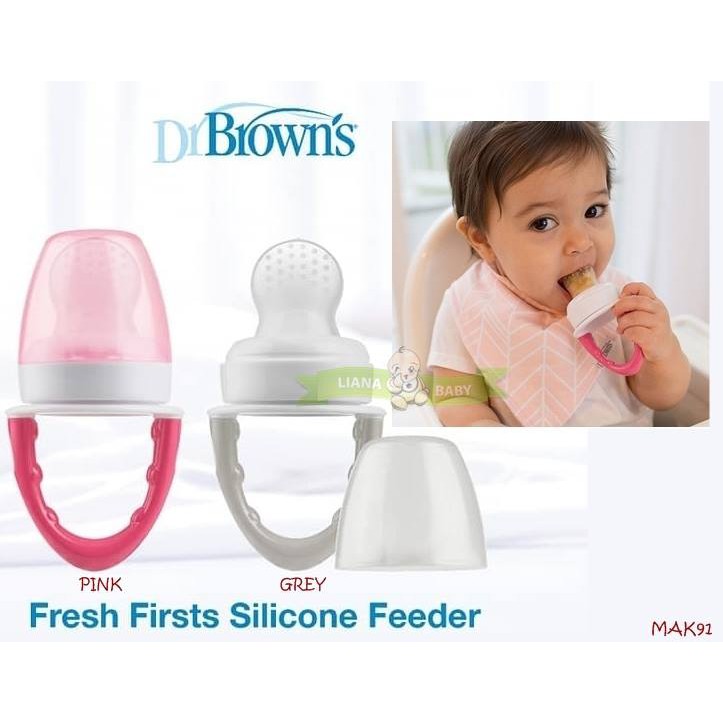 MAK91 FOOD FEEDER DR BROWNS FRESH FIRSTS SILICONE FEEDER ALAT MAKAN BUAH BAYI