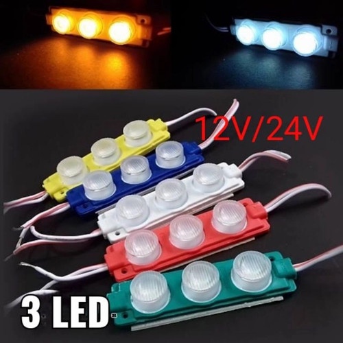 LAMPU LED KOLONG  3 MATA BESAR TERBAIK SMD 5720 3030 12V/24V 3WATT WATERPROOF VARIASI MOBIL TRUK