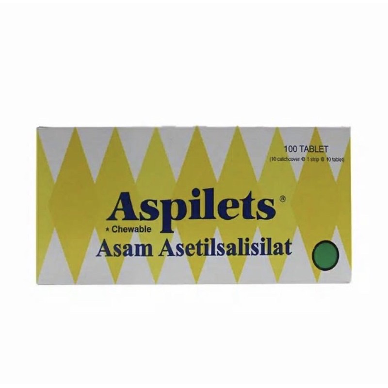 Aspilets 80 mg strip 10 tablet ( pengencer darah mencegah serangan jantung )