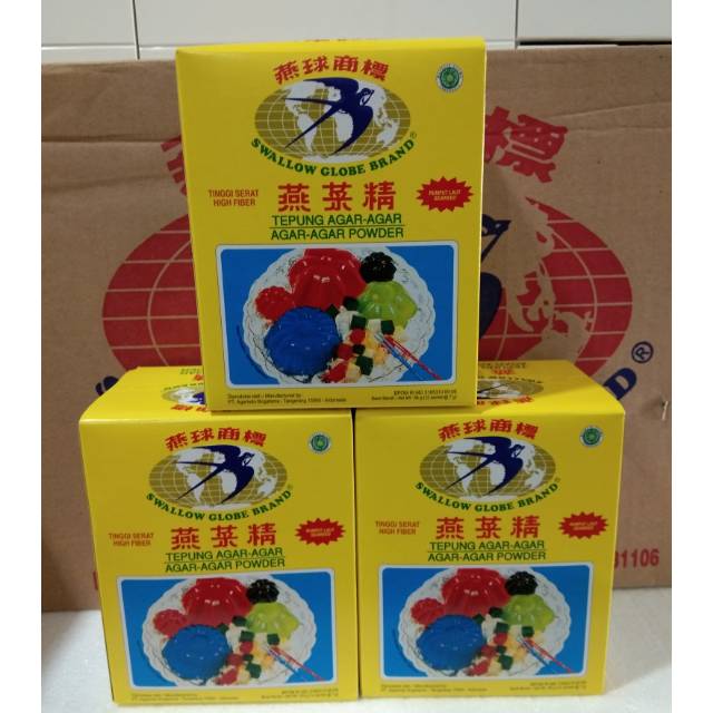 

Tepung Agar Agar Swallow Globe Brand Box