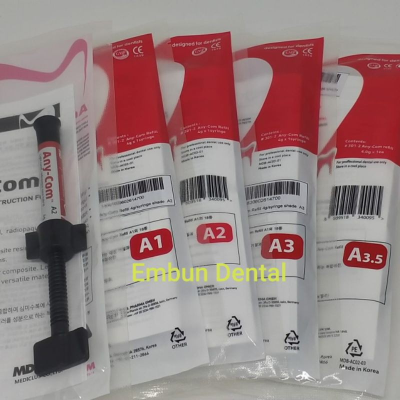 Dental Komposit Tambalan gigi Nano Hybrid Composite gigi Nano Hybrid Lem laser behel 4 g