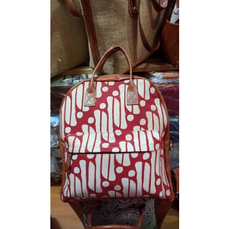 TAS RANSEK KULIT KOMBINASI BATIK