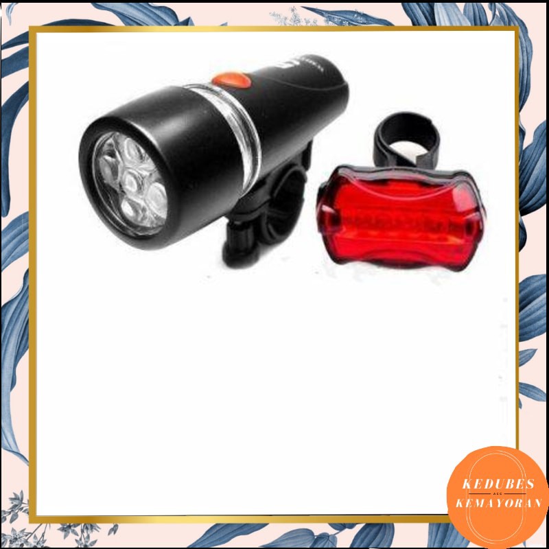 Lampu Sepeda Depan dan Belakang 1 Set (LED) [KK]