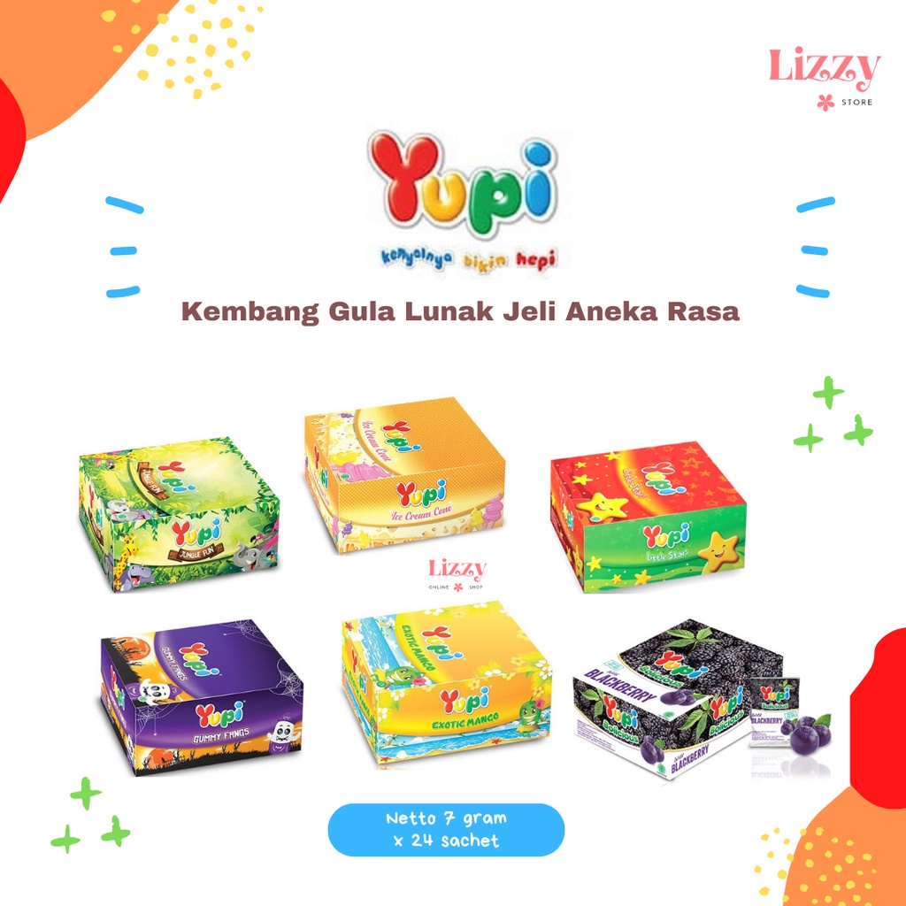 

Yupi Sea World | Dino Land Kembang Gula Lunak Jeli Aneka Rasa Box 24pcs