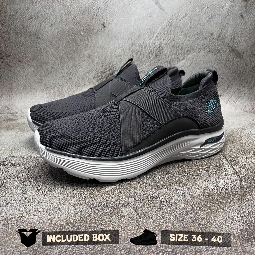 Sepatu Skechers Arch Fit Modern Rhythm Grey Sepatu Wanita