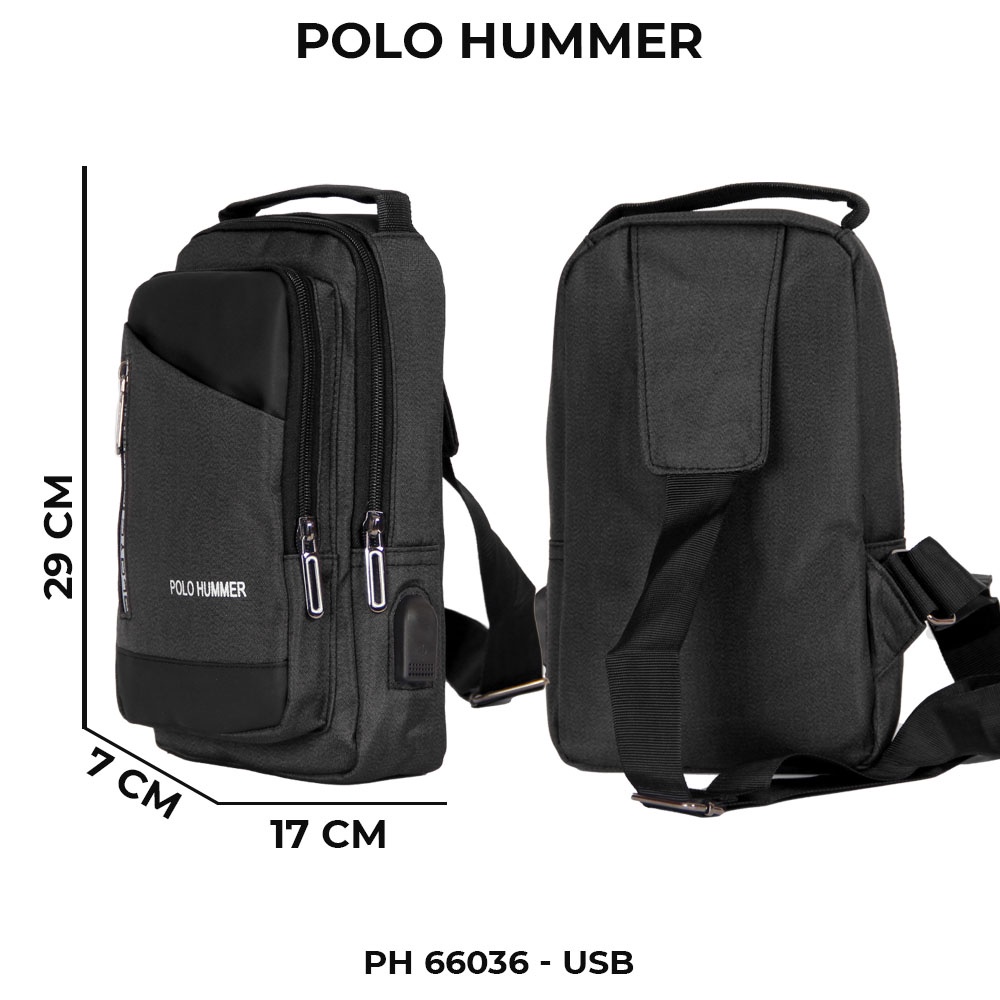 Tas Slempang Pria Selempang Punggung - Slingbag Cowok POLO HUMMER