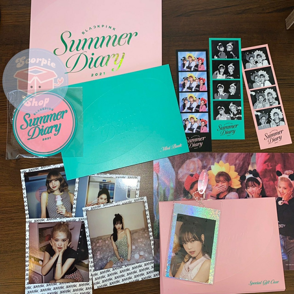 SHARING DVD BLACKPINK SUMMER DIARY 2021 polaroid jisoo jennie rose lisa photo strip photocard