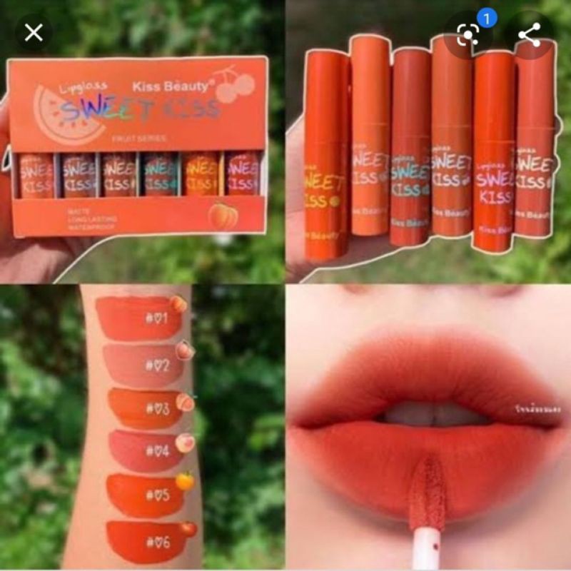 ECER SWEET KISS PEACH LIPGLOSS KISS BEAUTY MATTE