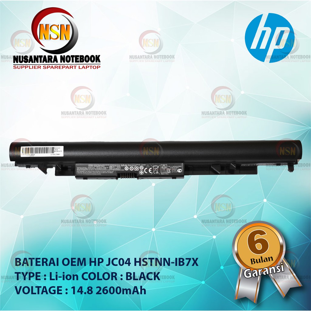 Baterai OEM HP JC04 240 G6 255 G6 250 G6 240-G6 HSTNN-IB7X 14.8V