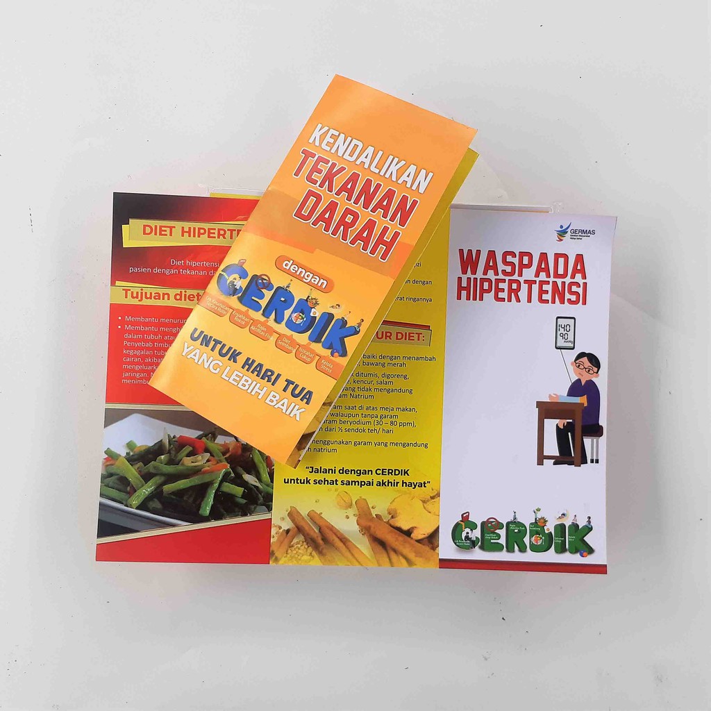 Leaflet / Brosur Hipertensi, Brosur Edukasi Hipertensi, Brosur Kesehatan, Leaflet Hipertensi
