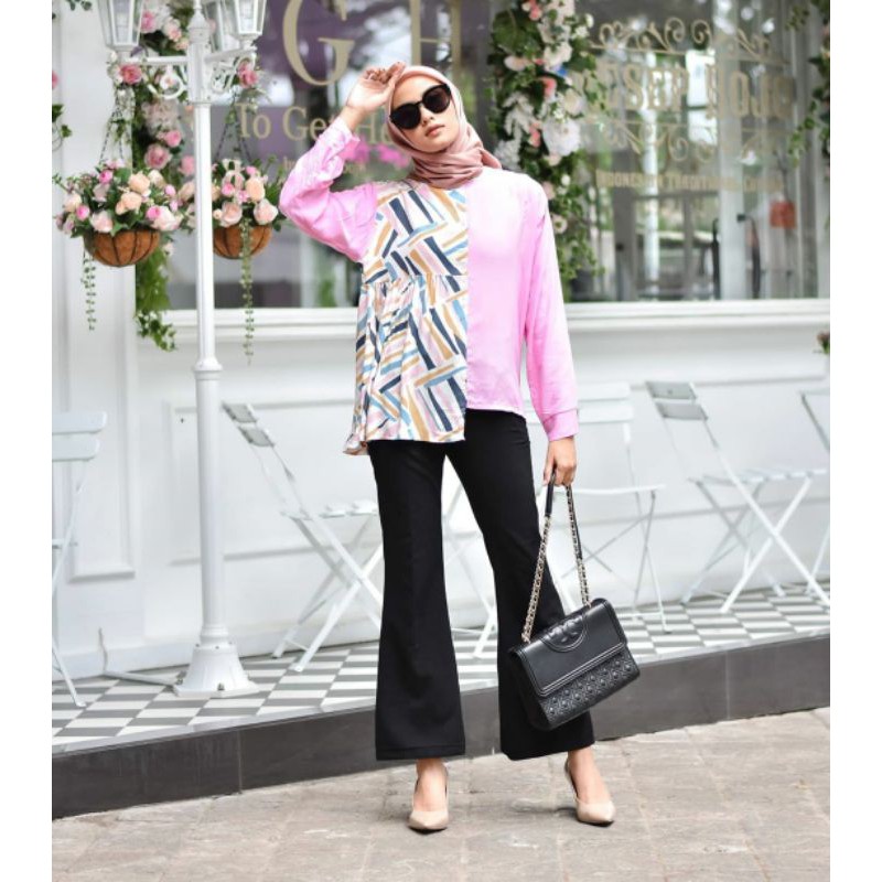 BLOUSE KOREA - CLEO BLOUSE - ATASAN WANITA - PAKAIAN TERLARIS - KOREAN STYLE - PAKAIAN WANITA - BLOUSE - CASUAL BLOUSE