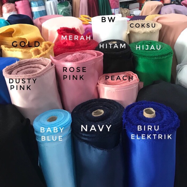 Kain - bahan satin bridal / kain satin duchess bridal