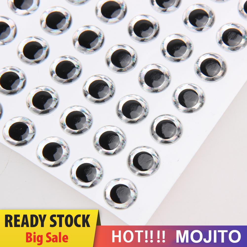 MOJITO 100pcs Fish Eyes 3D Holographic Lure Eyes Fly Tying Jigs Crafts Dolls