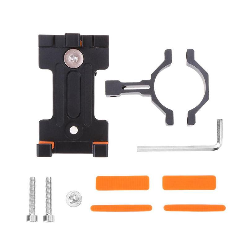 Holder Smartphone Sepeda Aluminum Handlebar Bracket Anti Slip - BM03 - Black/Orange