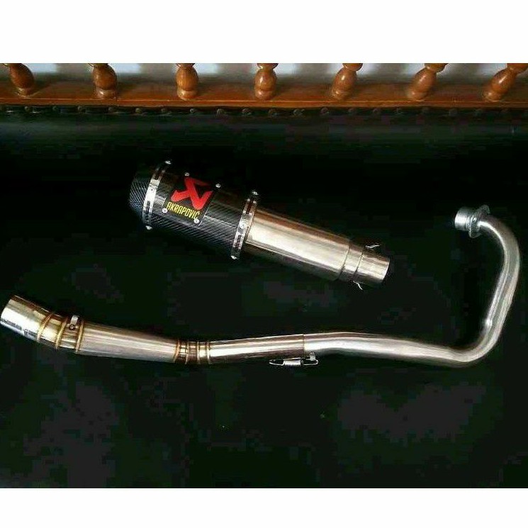 Knalpot MX KING / SNIPER 150 Akrapovic Black Series