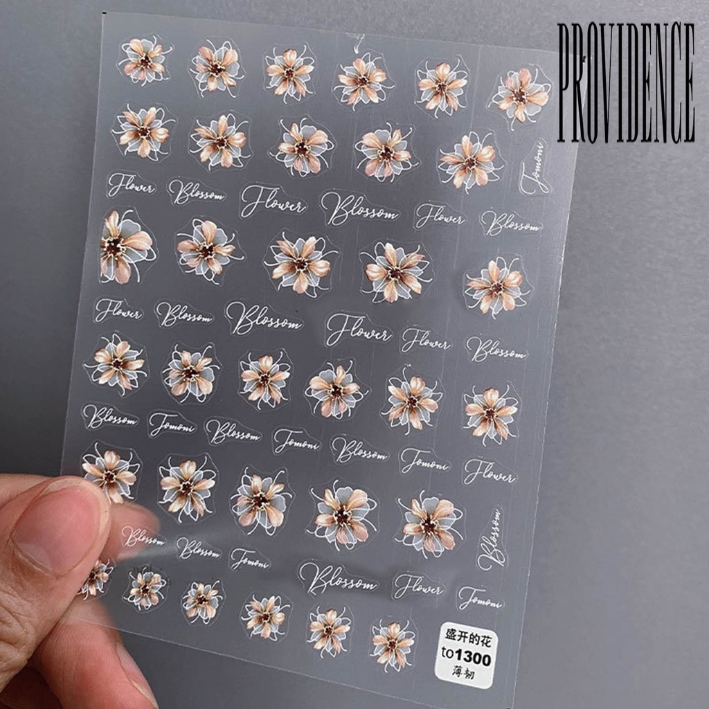 Providence 1 Lembar / Set Stiker Kuku Motif Bunga / Kupu-Kupu / Geometri / Geometri / Geometri / Hollow Untuk Nail Art / Manicure DIY