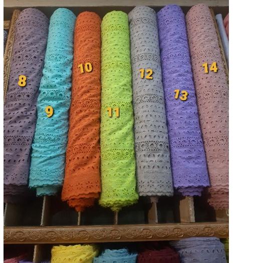 bahan kain katun bordir/ katun jepang bordir terbaru