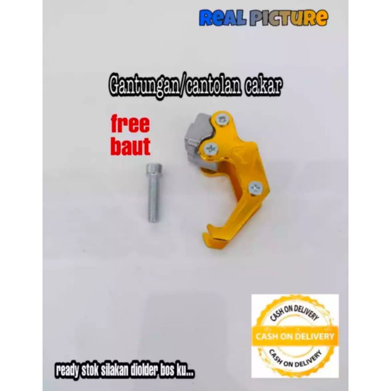 gantungan/cantolan Nmax bisa dipakai kesemua motor universal model cakar CnC gold free baut