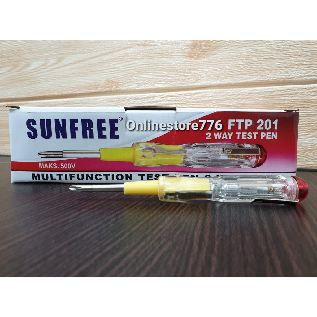 Obeng Testpen test pen multifungsi 2 arah +- SUNFREE FTP 201 2WAY