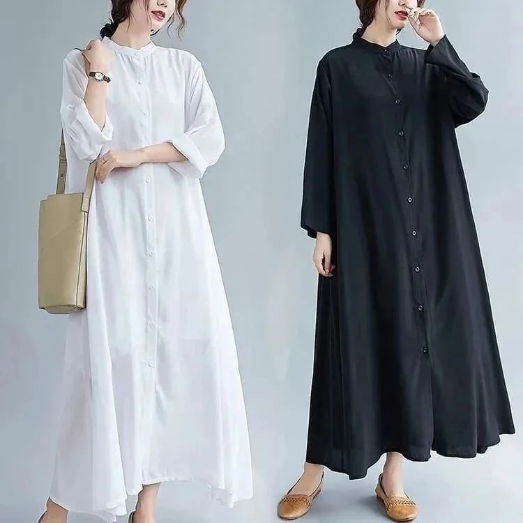 Baju Midi Dress Polos Korea Style - RAHMANIA DRESS / Midi Dress Korea / Midi dress Jumbo  / Dress Hi