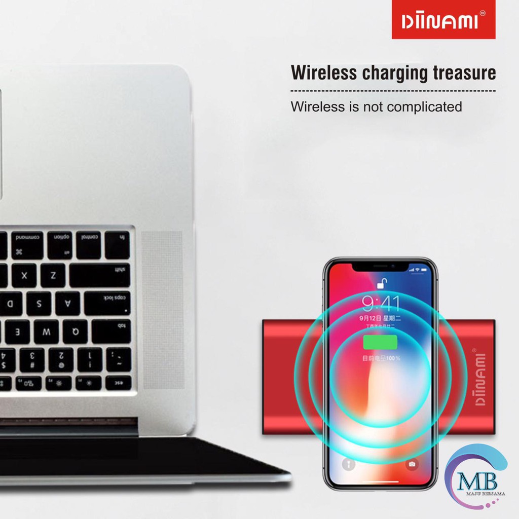 BM105 Powerbank diinami Y17W real 10000MAH + wireless charger power bank MB487