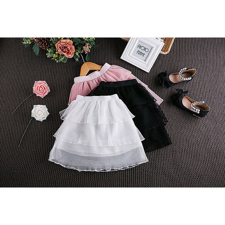 Rok Tutu Anak Perempuan Pendek Import Tumpuk Pink