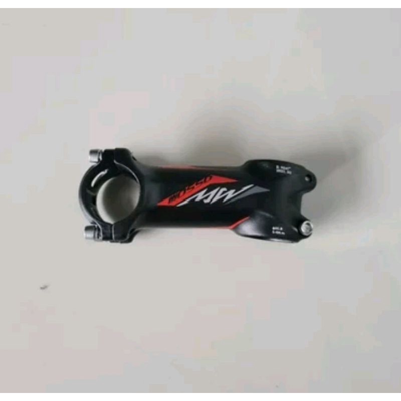 Stem Mosso Super Light Panjang 90 x 31.8 MM Angle 7 Derajat Black Red -  9 Cm Alumunium Ringan stem sepeda