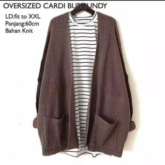 cardi rajut oversize