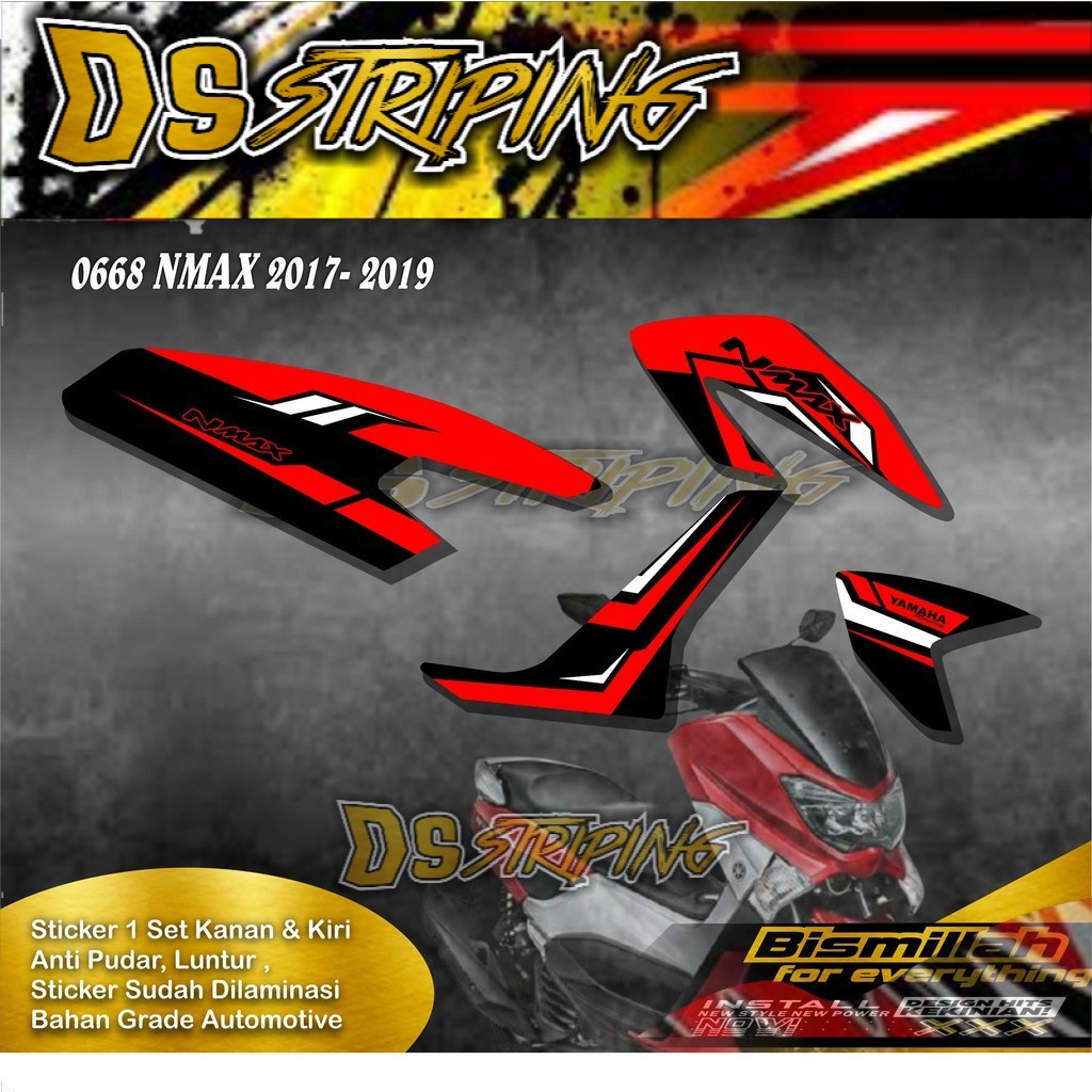 0668 Stiker Striping List Variasi NMAX 2016 - 2019 Variasi sticker
