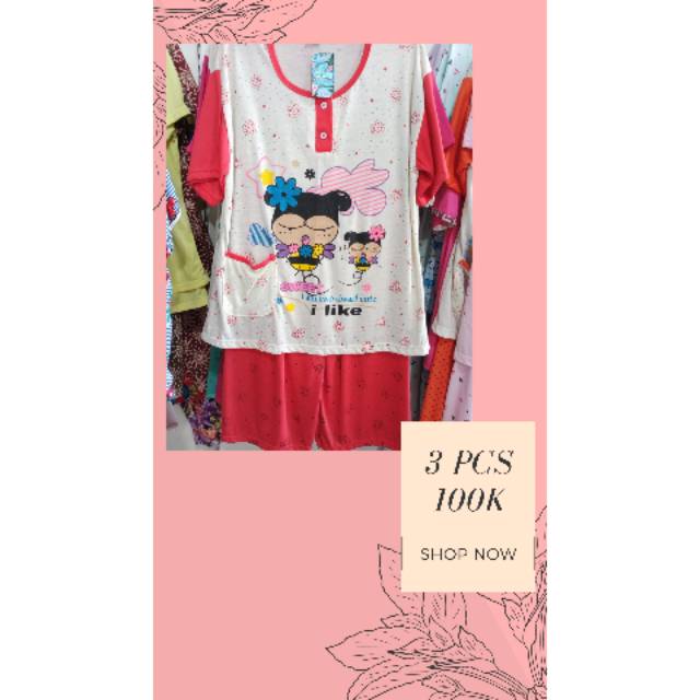 BAJU TIDUR WANITA MOTIF MURAH