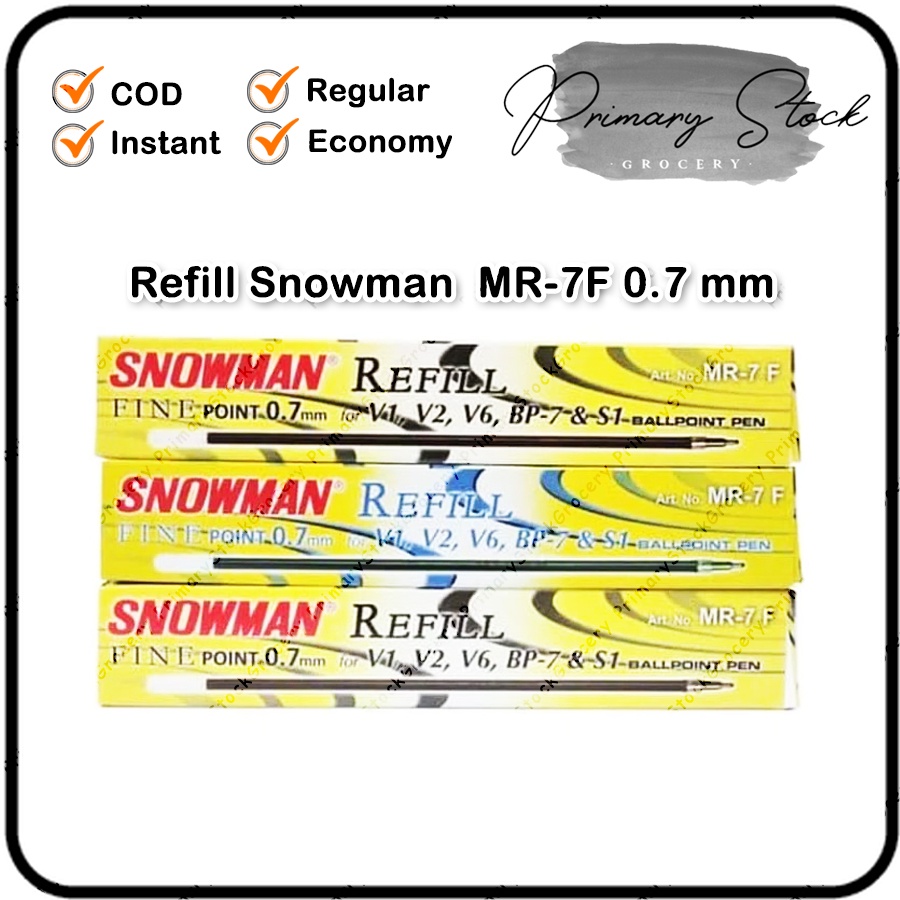 

Isi Pulpen Bolpoin 0.7 mm Snowman V1 V2 V6 Bp 7 S1 Refill Bulpen 0.7mm MR 7F