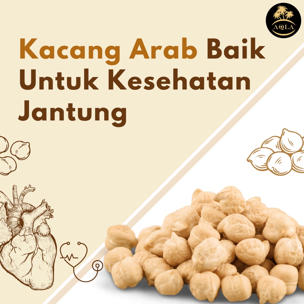 Kacang Arab Premium Panggang 500gr Original 100% Roasted Chickpeas Chickpea Kualitas Terbaik